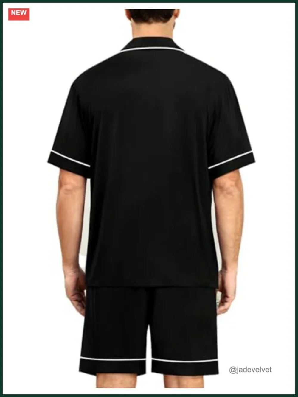 Mens Pajama Sets Short Sleeve Button Down Modal Soft Lounge Pjs with Pockets